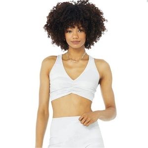 Alo yoga wild thing sports bra xs white camo vapor